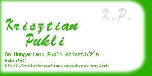 krisztian pukli business card